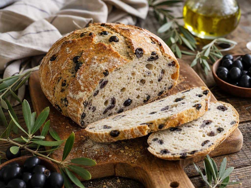 Recette de pain aux olives moelleux et bien garni